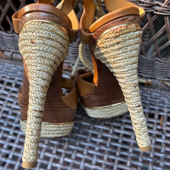 Ralph Lauren Strappy Leather and Jute Rope Sandal NEW - Picture 11 of 13